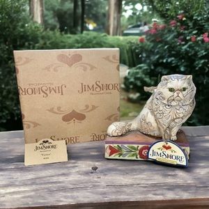 Jim Shore Heartwood Creek Victoria Persian White Cat 4013026 Figurine 2008 W Box